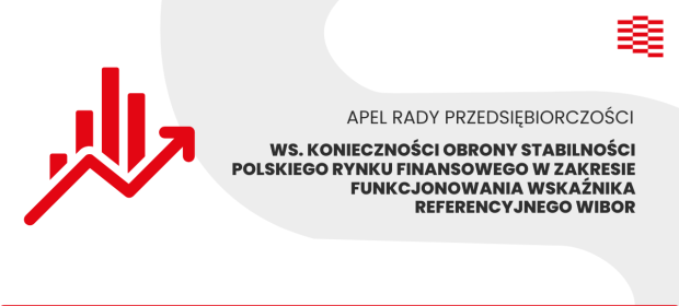 Apel Rady Przedsiębiorczości ws. konieczności obrony stabilności polskiego rynku finansowego w zakresie funkcjonowania wskaźnika referencyjnego WIBOR